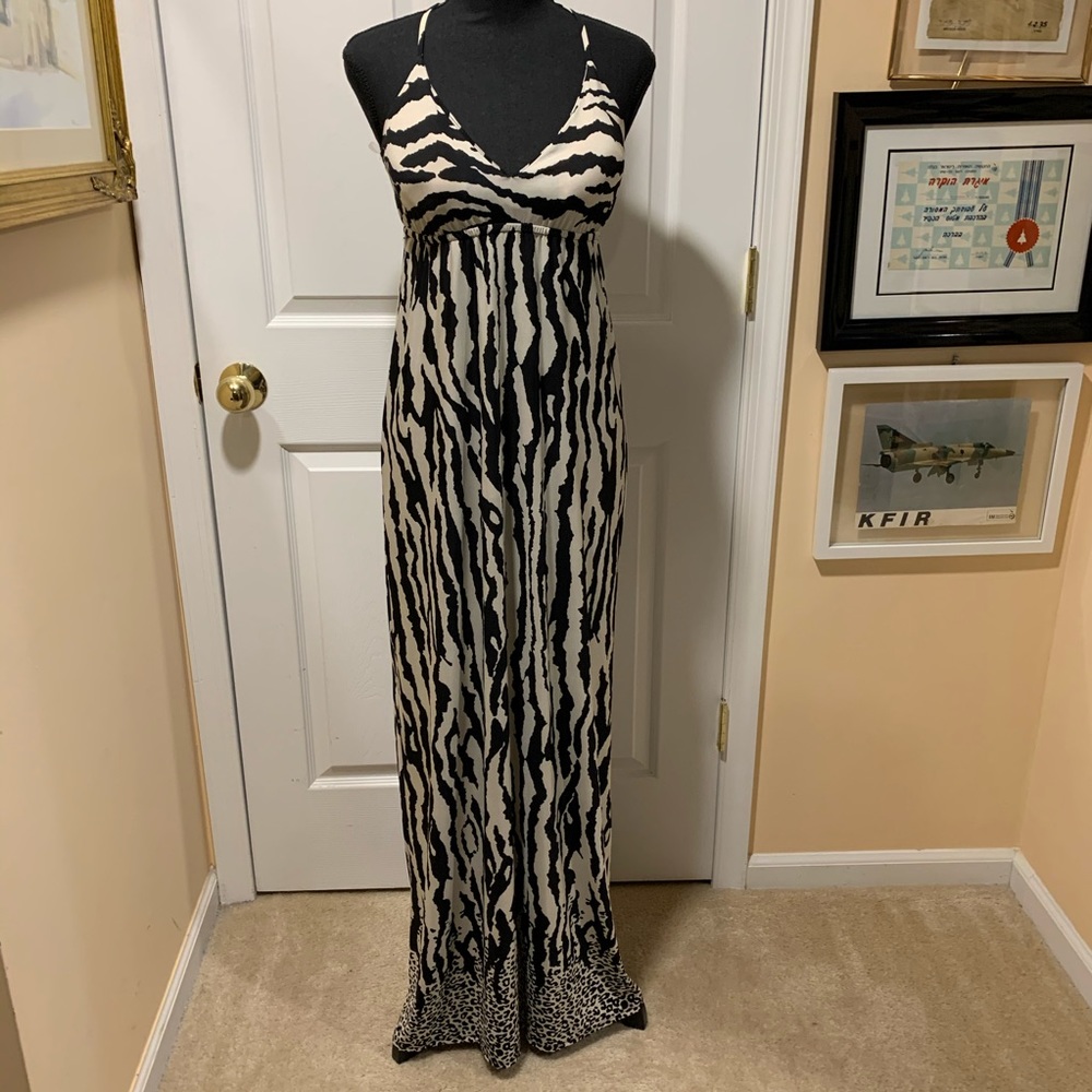 Janice size large zebra print long dress